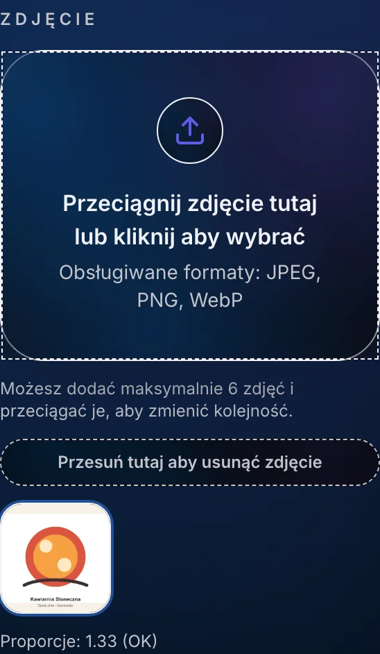 Dodawanie zdjęcia do posta w Spreenity